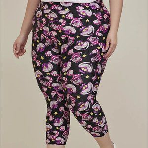 NWT TORRID CHESIRE CAT DISNEY ALICE IN WONDERLAND CAPRI LEGGING, Plus Size 2X